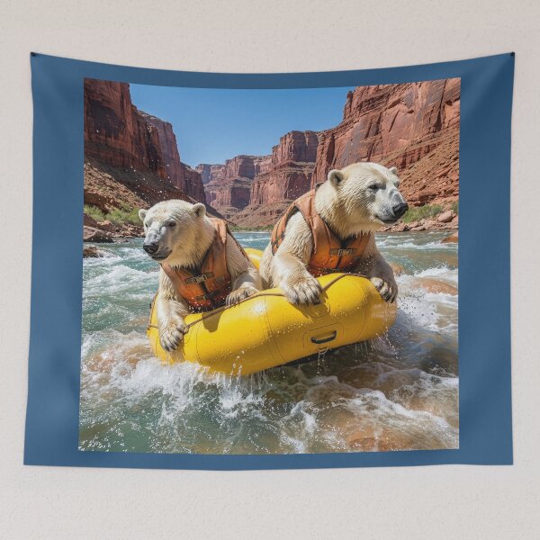 Item preview, Polar Bears White Water Rafting on Colorado River designed and sold by Tridentulus.