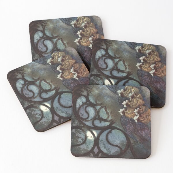 Item preview, The Bells by Edmund Dulac - Art Nouveau Angelic Fantasy Illustration Gothic Wall Art for Dark Academia Lovers designed and sold by RickE.