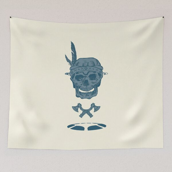 Item preview, Warrior Skull Illustration | Dark Tribal  Tattoo Style Graphic  designed and sold by Half Mess.