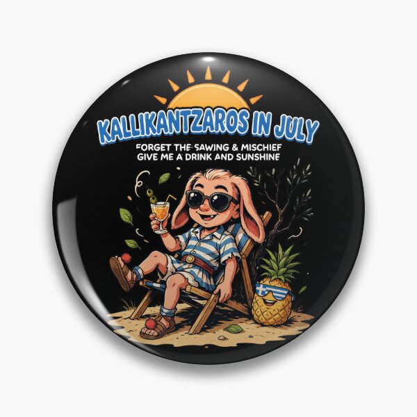 Item preview, Kallikantzaros In July – Greek Christmas Goblin Funny Summer Shirt Greek Folklore Gift V1 designed and sold by DarylWelsh2024.