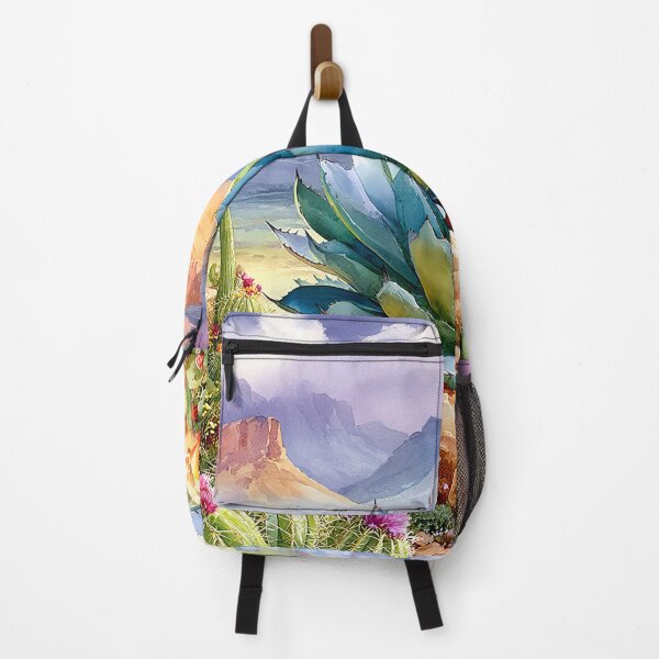 Item preview, Blooming Cactus Watercolor Art | Southwestern Desert Landscape designed and sold by MargaretWiktor.