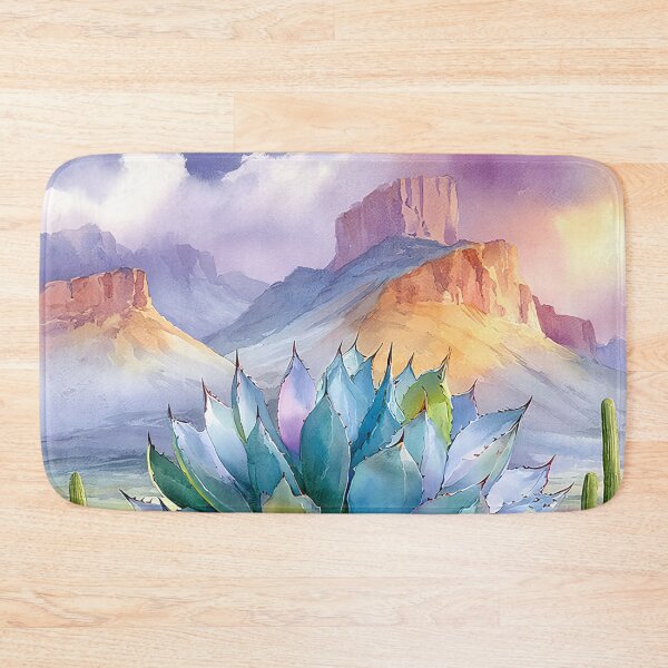 Item preview, Blooming Cactus Watercolor Art | Southwestern Desert Landscape designed and sold by MargaretWiktor.