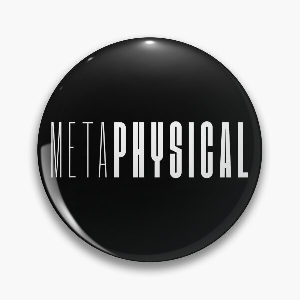 Aperçu de l'œuvre Pin's logo métaphysique noir créée et vendue par Metaphysicalwow.