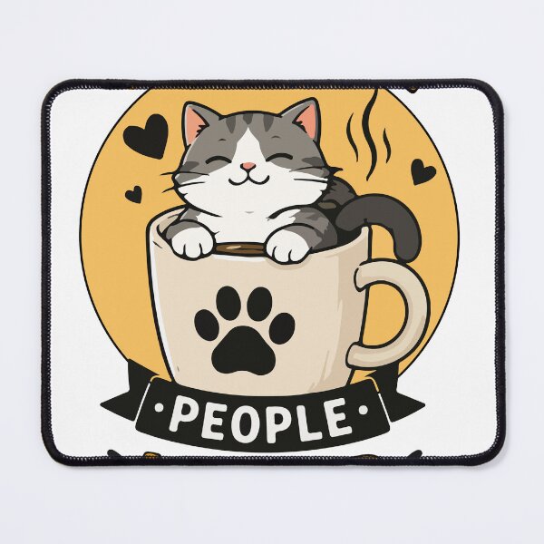 Item preview, Cute Cat in Coffee Mug First People Later Funny Graphic designed and sold by banglalook.