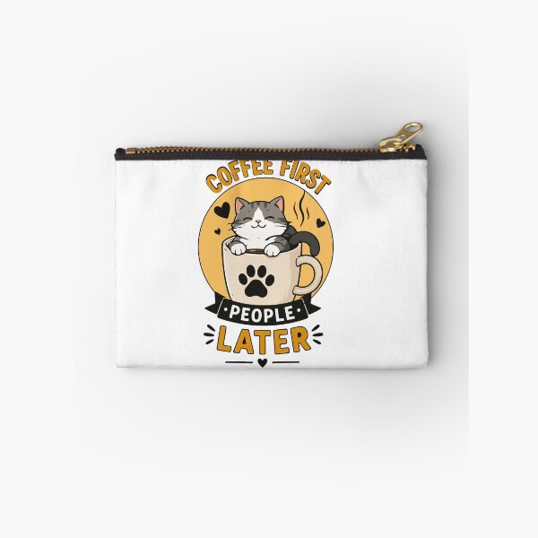 Item preview, Cute Cat in Coffee Mug First People Later Funny Graphic designed and sold by banglalook.