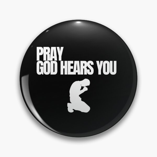Item preview, Pray God Hears You White Silhouette Christian Prayer Streetwear Graphic designed and sold by LensDyn™.