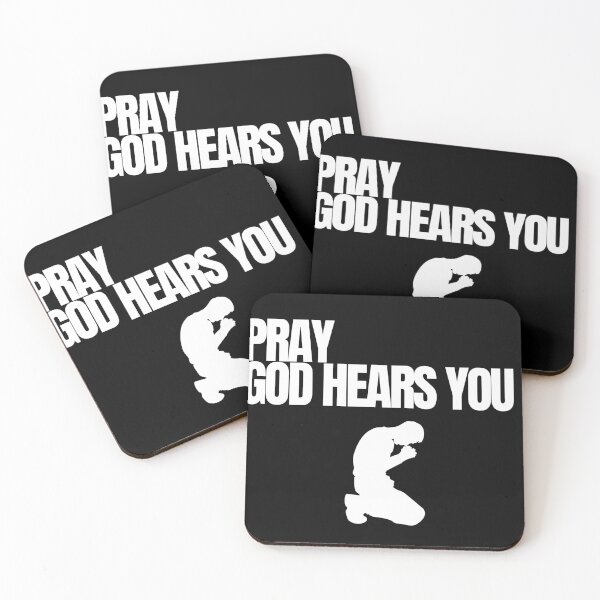 Item preview, Pray God Hears You White Silhouette Christian Prayer Streetwear Graphic designed and sold by LensDyn™.