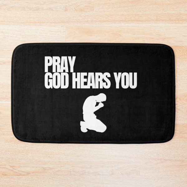 Item preview, Pray God Hears You White Silhouette Christian Prayer Streetwear Graphic designed and sold by LensDyn™.