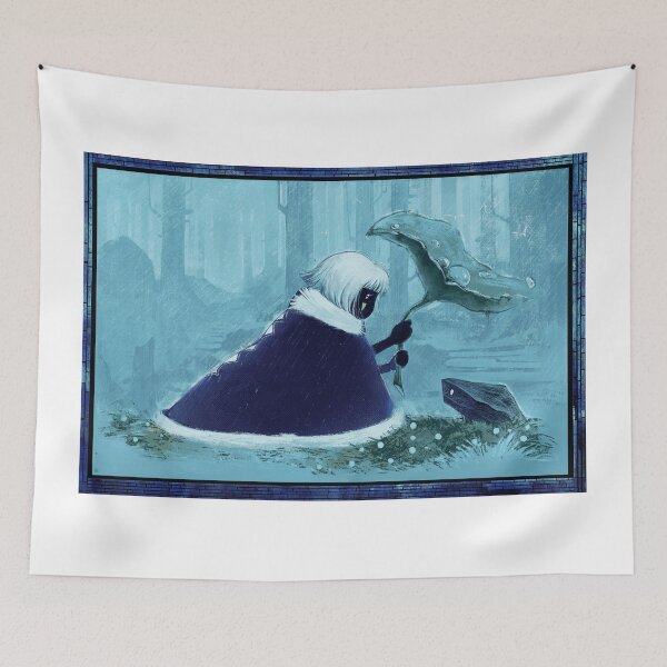 Item preview, White Hair Cloaked Figure Rain Creature designed and sold by Hommatewel.