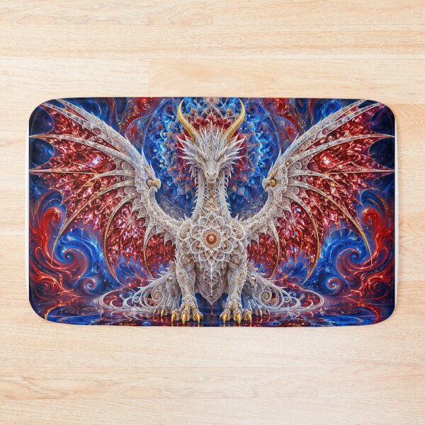 Artikelvorschau, Mandala-Drache mit purpurroten Kristallflügeln entworfen und verkauft von hyperbeast store.