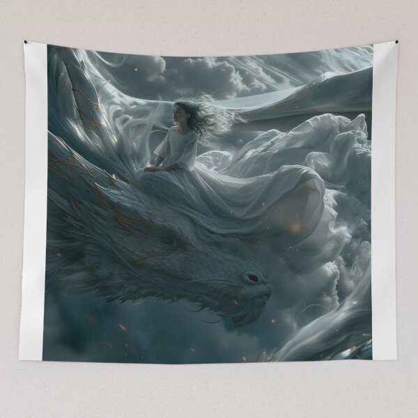 Item preview, The White Dragon’s Ascent designed and sold by oanaunciuleanu.