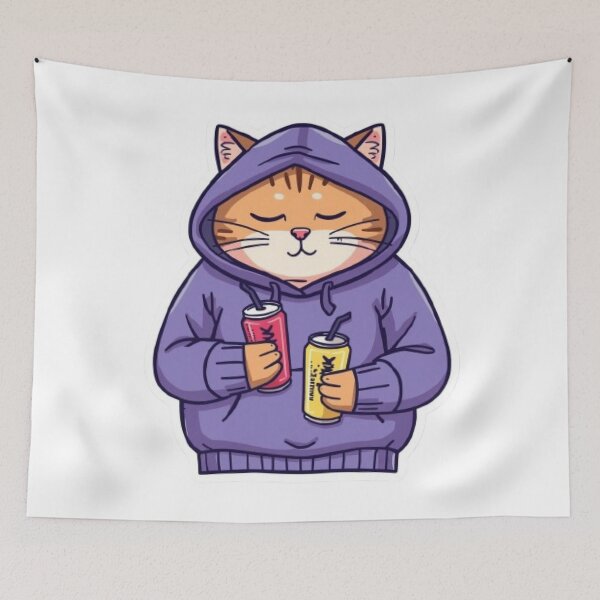 Item preview, No Sleep Just Gaming Cat Sticker designed and sold by Stylestickers55.