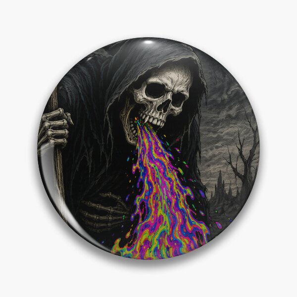 Item preview, Grim Reaper Vomiting Optical Illusion designed and sold by hyperbeast store.