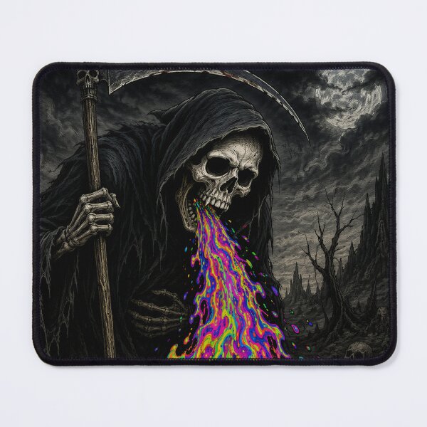 Item preview, Grim Reaper Vomiting Optical Illusion designed and sold by hyperbeast store.
