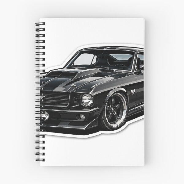Item preview, Classic Black Muscle Car Vector Sticker designed and sold by AuraAuto.