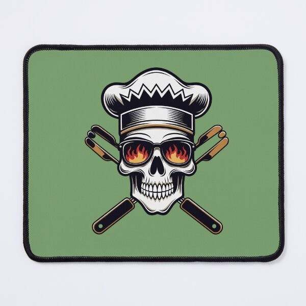 Item preview, Grill Master Skull – Badass BBQ Pitmaster Chef T-Shirt designed and sold by InkWeaveShop.