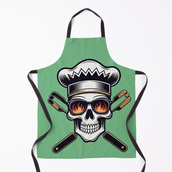 Item preview, Grill Master Skull – Badass BBQ Pitmaster Chef T-Shirt designed and sold by InkWeaveShop.