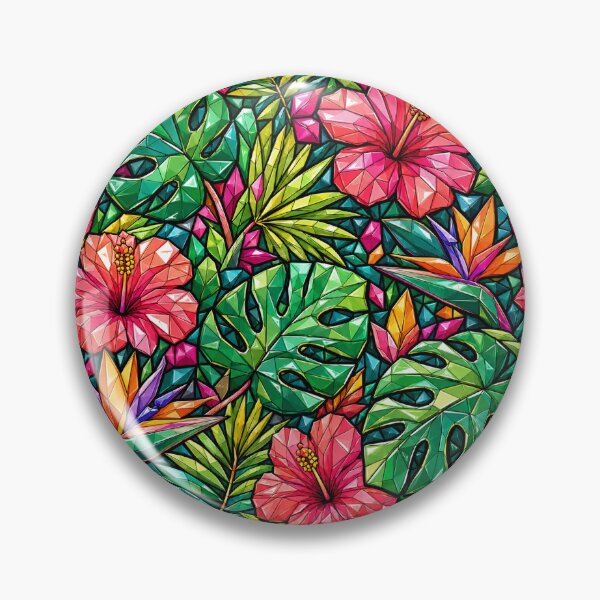 Item preview, Tropical Monstera and Hibiscus Botanical Pattern designed and sold by DjFreeq.