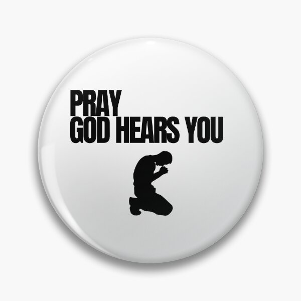 Item preview, Pray God Hears You Minimalist Black Silhouette Devotional Urban Streetwear designed and sold by LensDyn™.