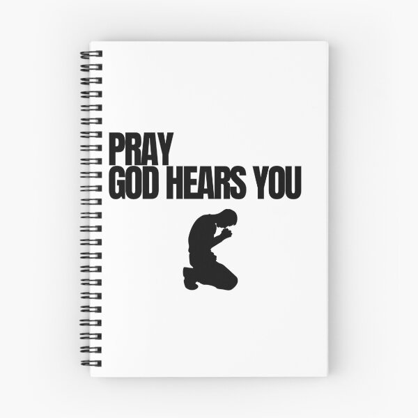 Item preview, Pray God Hears You Minimalist Black Silhouette Devotional Urban Streetwear designed and sold by LensDyn™.