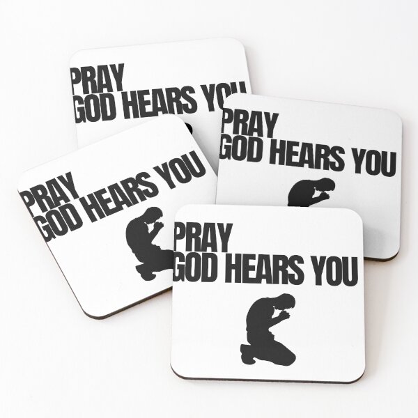 Item preview, Pray God Hears You Minimalist Black Silhouette Devotional Urban Streetwear designed and sold by LensDyn™.