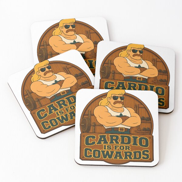 Artikelvorschau, Cardio Is For Cowards — Mullet Gym Funny Gym Tee entworfen und verkauft von Riah Studio.