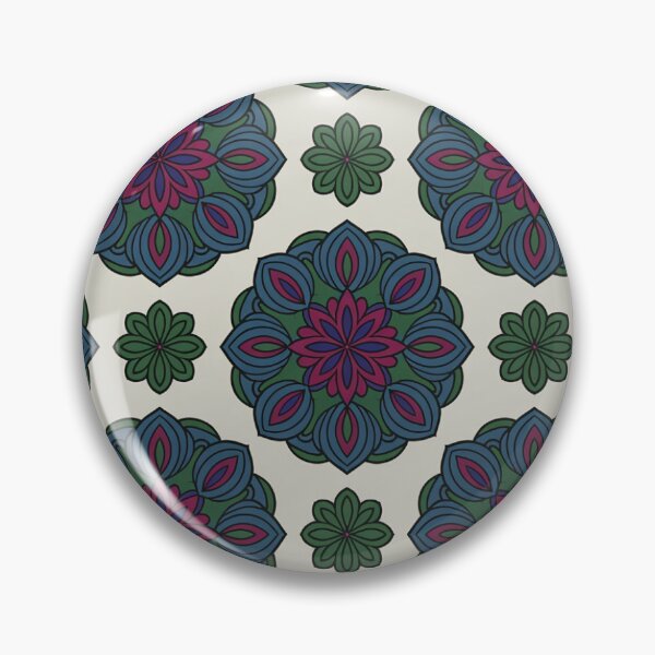Item preview, Elegant Mandala Floral Pattern | Teal Purple Seamless Repeat designed and sold by Midnight Veil Designs.