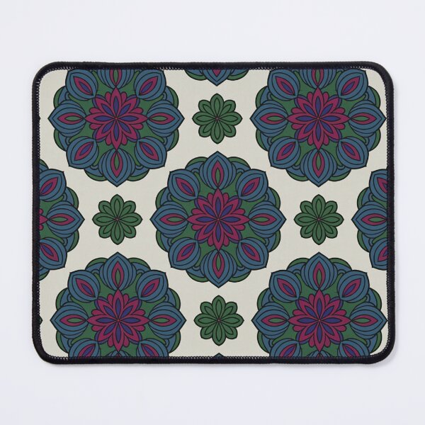 Item preview, Elegant Mandala Floral Pattern | Teal Purple Seamless Repeat designed and sold by Midnight Veil Designs.