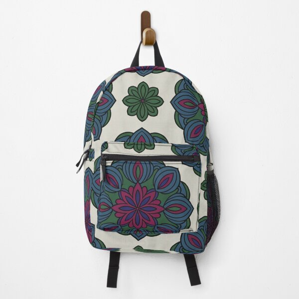 Item preview, Elegant Mandala Floral Pattern | Teal Purple Seamless Repeat designed and sold by Midnight Veil Designs.