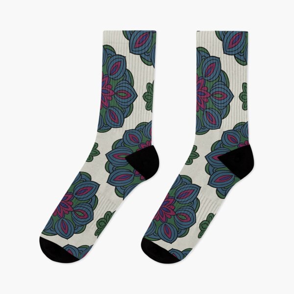Item preview, Elegant Mandala Floral Pattern | Teal Purple Seamless Repeat designed and sold by Midnight Veil Designs.