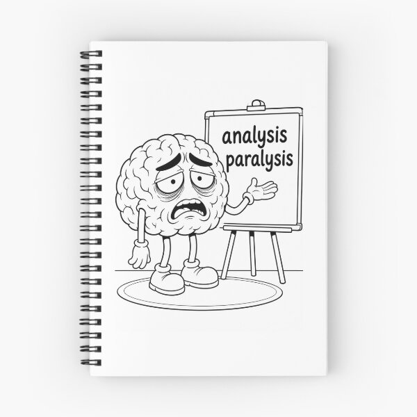 Item preview, Analysis Paralysis Champion Funny Brain Cartoon Overthinking Humor designed and sold by ComedyInkFactor.