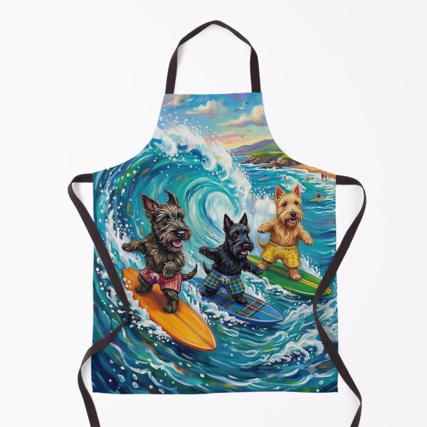 Item preview, 3 Scotties Surfing A Wave Design 2 designed and sold by LightPaintress.