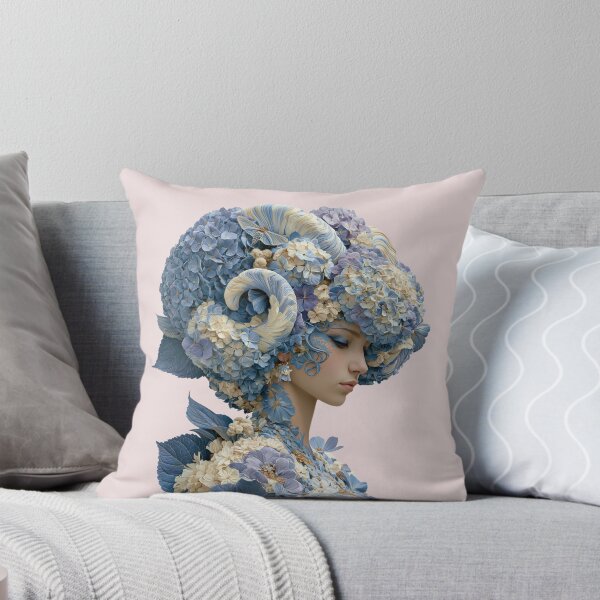 Item preview, Blue Hydrangea Goddess Queen | Floral Fantasy Portrait designed and sold by MythicMood.