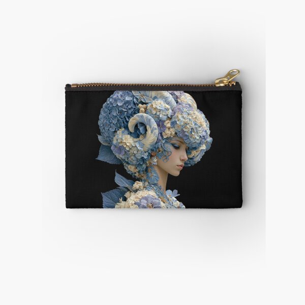 Item preview, Blue Hydrangea Goddess Queen | Floral Fantasy Portrait designed and sold by MythicMood.
