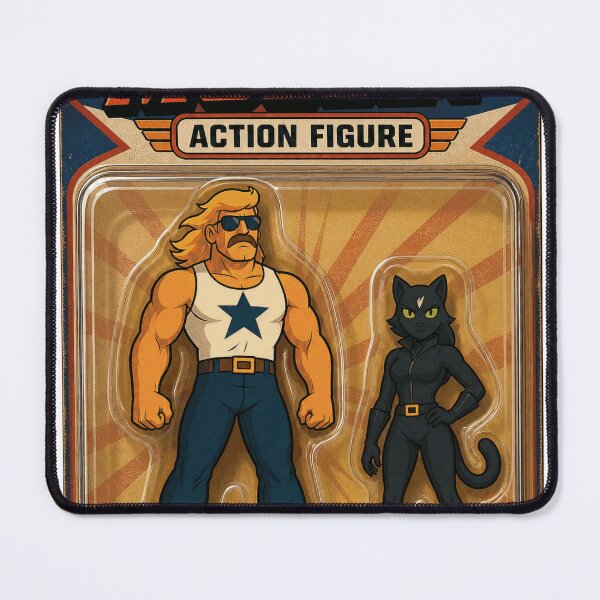 Item preview, Captain Mullet — 80s Action Figure Retro Toy Parody designed and sold by Riah Studio.