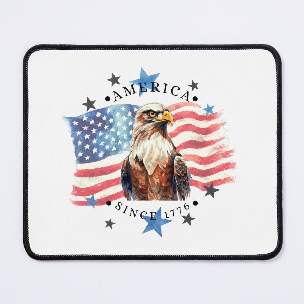Item preview, Watercolor American Flag Design with Eagle & Stars designed and sold by jeweleddesigns.