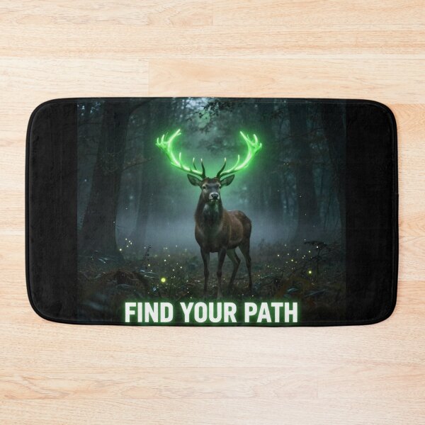 Item preview, Find Your Path Neon Deer Forest Motivational Design designed and sold by DervoTeck2767.