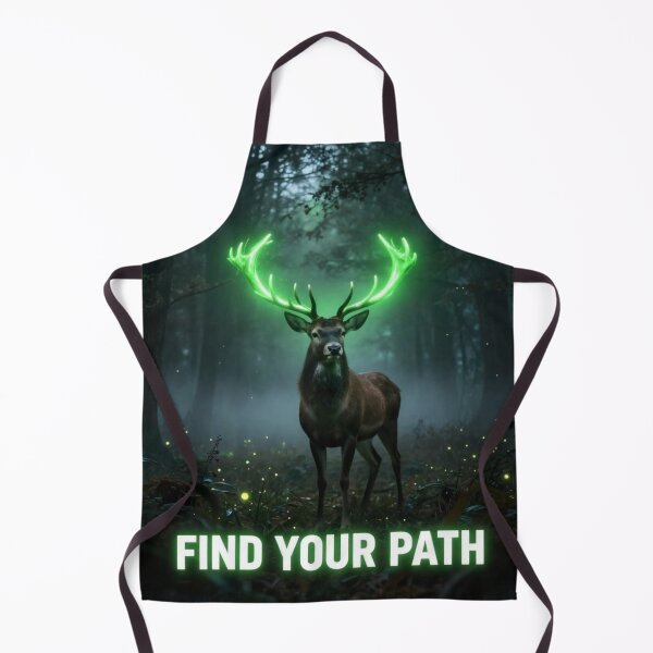 Item preview, Find Your Path Neon Deer Forest Motivational Design designed and sold by DervoTeck2767.
