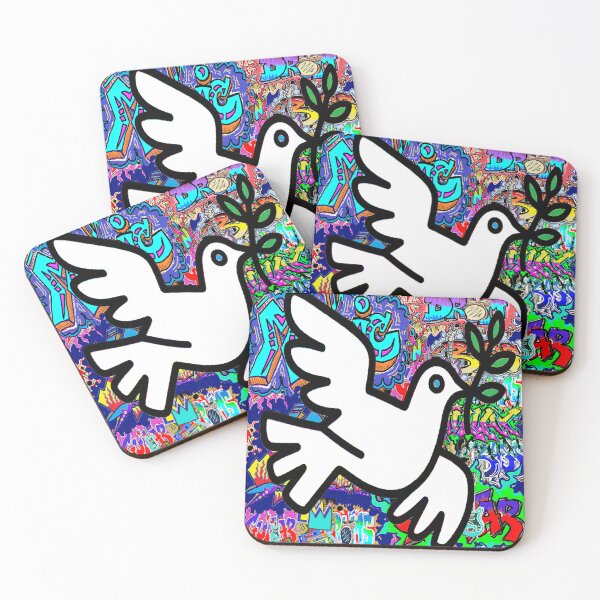 Item preview, graffiti peace Dove Art 1234 designed and sold by LowEndGraphics.