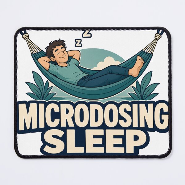Item preview, Microdosing Sleep Funny Nap Lover Wellness Parody designed and sold by Riah Studio.