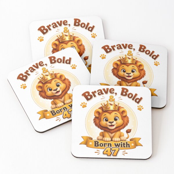 Item preview, Brave, Bold, Born with 47 – Cartoon Lion T21 Awareness Design designed and sold by Cartoon art with a purpose ❤️ Supporting Althea’s friends .