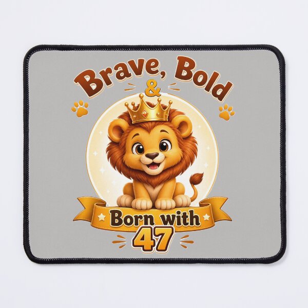 Item preview, Brave, Bold, Born with 47 – Cartoon Lion T21 Awareness Design designed and sold by Cartoon art with a purpose ❤️ Supporting Althea’s friends .
