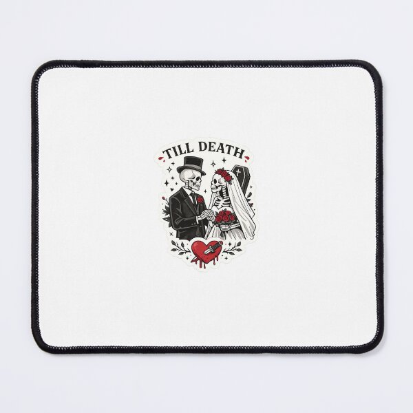 Item preview, Till Death Skeleton Wedding Sticker | Gothic Love Halloween Sticker designed and sold by Cozy Art Studio.