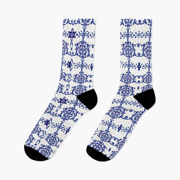 Item preview, Blue white tile design designed and sold by CooksCreators.