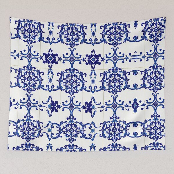 Item preview, Blue white tile design designed and sold by CooksCreators.