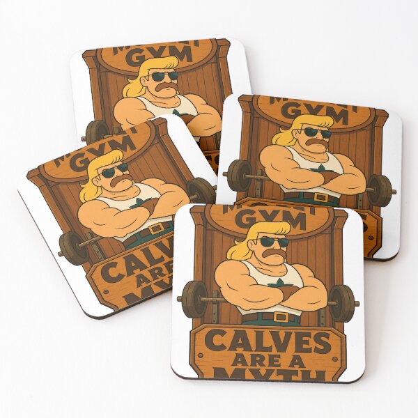 Item preview, Calves Are A Myth — Mullet Gym Leg Day Funny Tee designed and sold by Riah Studio.