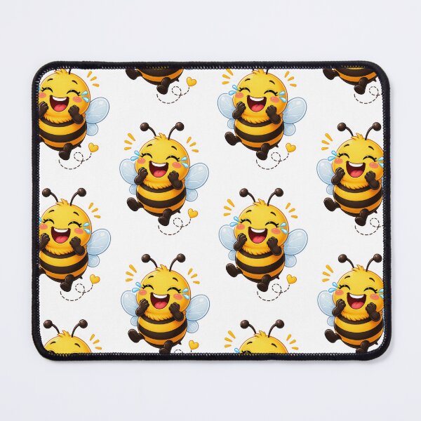 Item preview, Laughing Honey Bee Sticker | Cute Happy Bee Cartoon designed and sold by Creativeeworld777.