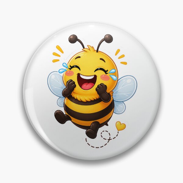 Item preview, Laughing Honey Bee Sticker | Cute Happy Bee Cartoon designed and sold by Creativeeworld777.
