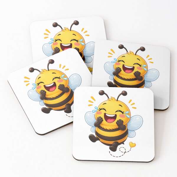 Item preview, Laughing Honey Bee Sticker | Cute Happy Bee Cartoon designed and sold by Creativveworrld03.
