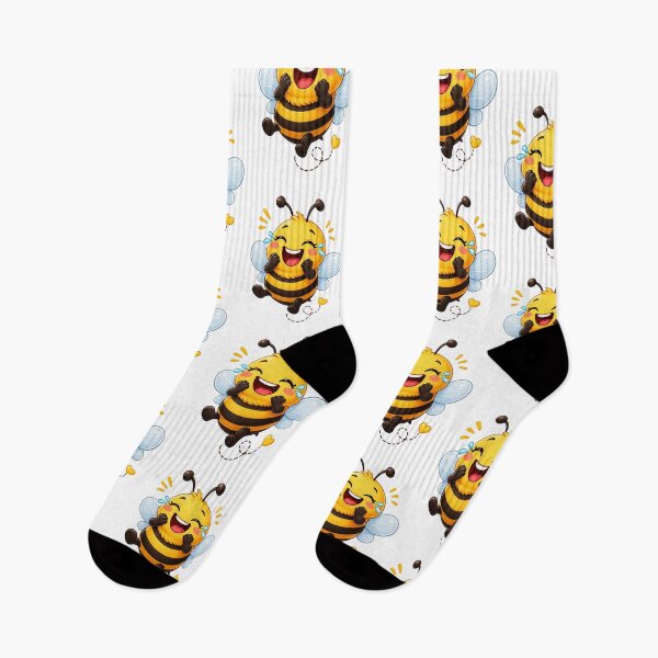 Item preview, Laughing Honey Bee Sticker | Cute Happy Bee Cartoon designed and sold by Creativeeworld777.